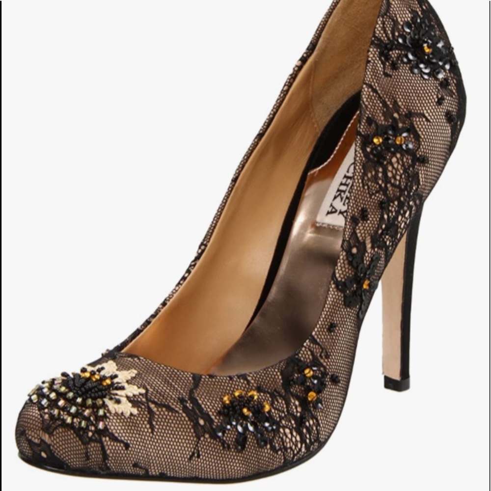 Bradley Mischka Beaded Heels